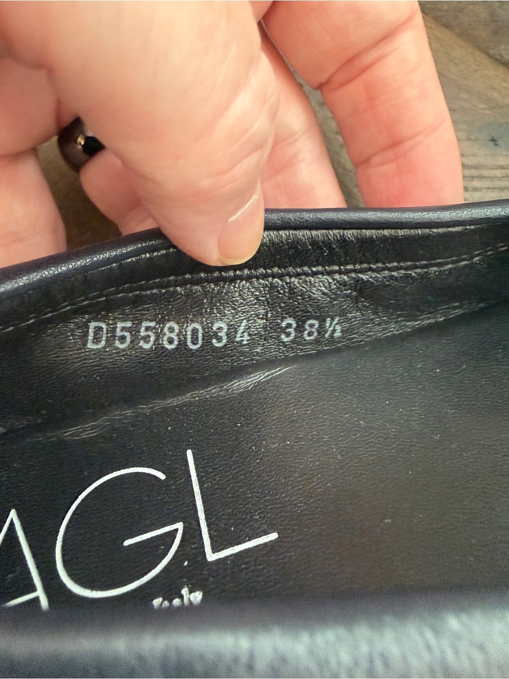 AGL Monika Cap Toe Ballet Flat Womens 8 / 38.5 Classic Leather Made in Italy - Picture 4 of 7